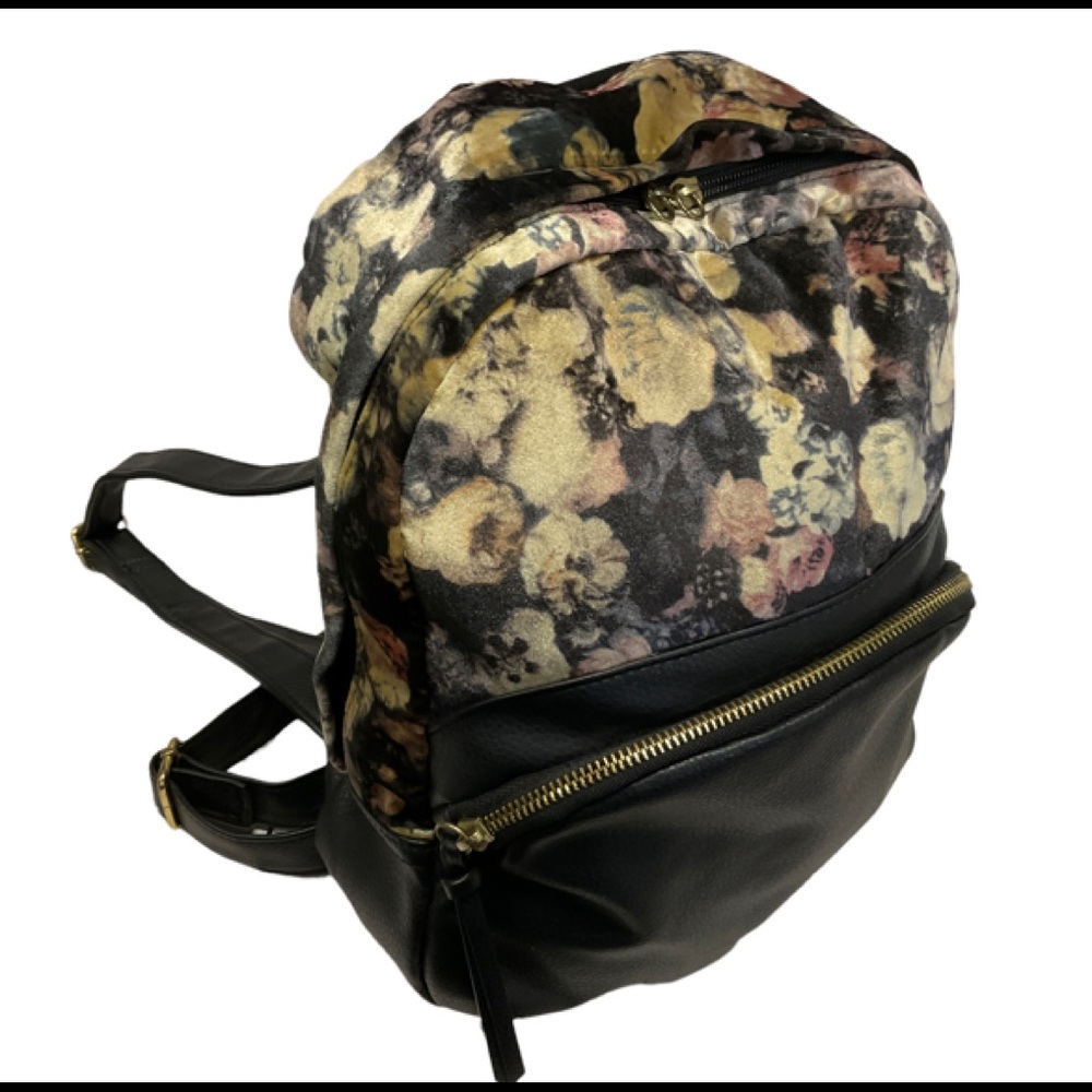 Mossimo Back Pack Faux Leather Floral Pattern